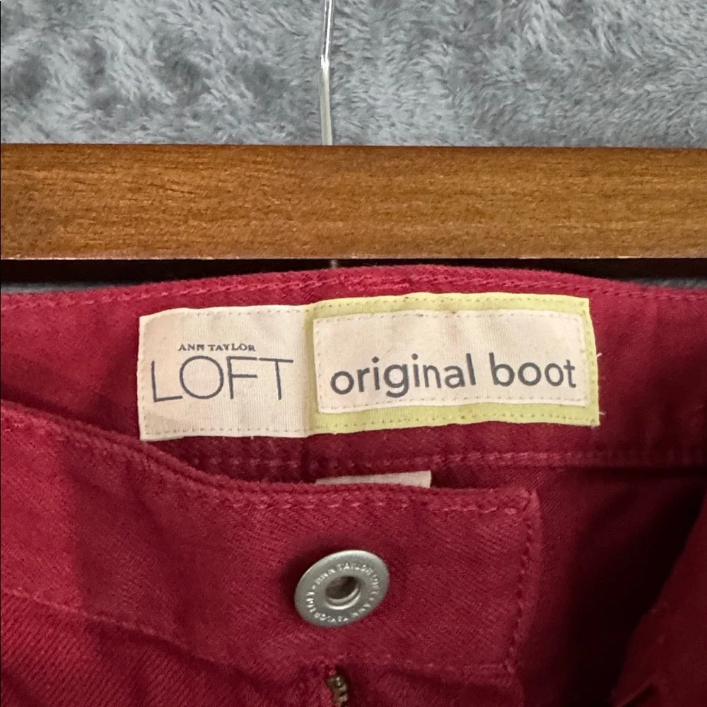 LOFT Ann Taylor Red Original Boot Jeans Women's Size 6 Casual Wear